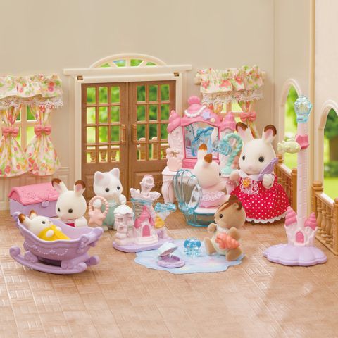  S-213 Large House with Red Roof Deluxe Furniture Set Sylvanian Families 