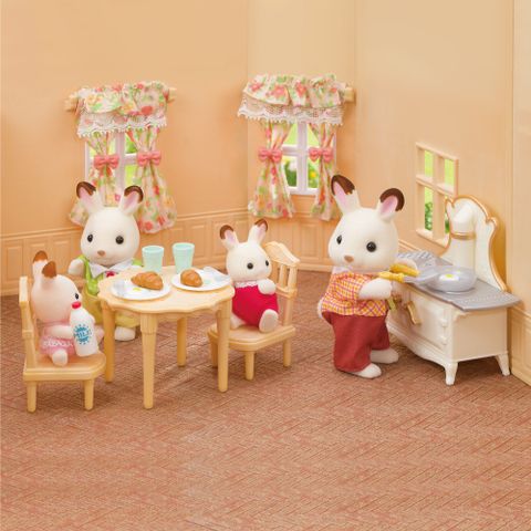  Đồ chơi nội thất nhà búp bê S-213 Large House with Red Roof Deluxe Furniture Set Sylvanian Families 