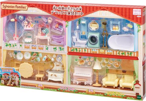  S-213 Large House with Red Roof Deluxe Furniture Set Sylvanian Families 
