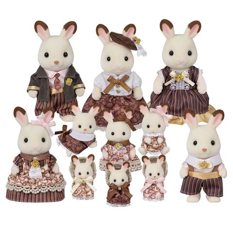  Bộ gia đình thỏ bản kỷ niệm 40 năm C-74 Sylvanian Families: Chocolate Rabbit Family Anniversary Set 