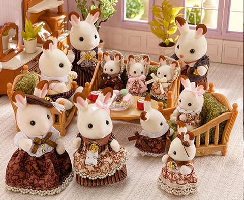  Bộ gia đình thỏ bản kỷ niệm 40 năm C-74 Sylvanian Families: Chocolate Rabbit Family Anniversary Set 