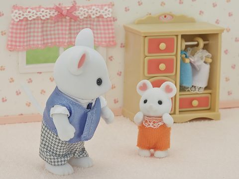  Đồ chơi chuột marshmallow babi Ne-107 Sylvanian Families doll marshmallow baby mouse 