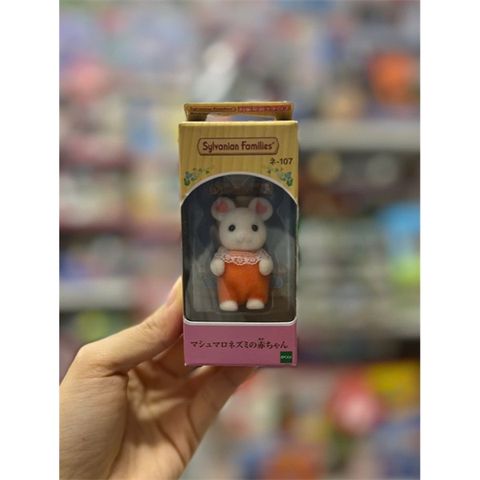  Đồ chơi chuột marshmallow babi Ne-107 Sylvanian Families doll marshmallow baby mouse 