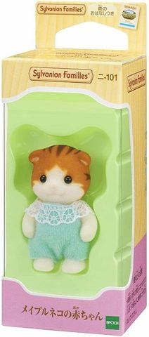  Em bé mèo Ni-101 Baby Sylvanian Families Doll Maple Cat Baby 