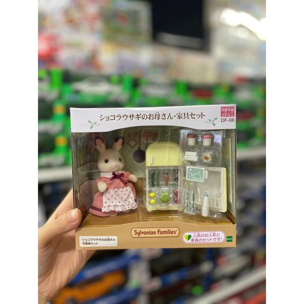 23win08 com tủ lạnh búp bê DF-08 Chocolat rabbit Mother furniture set 23win11