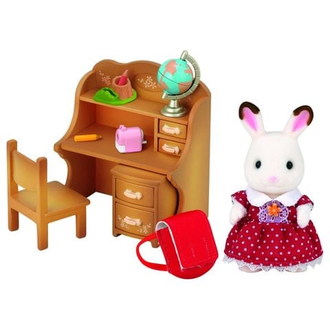  Nội Thất Phòng Học Sylvanian Families DF-10 Chocolat Rabbit Girl Furniture Set 