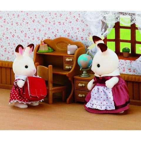  Nội Thất Phòng Học Sylvanian Families DF-10 Chocolat Rabbit Girl Furniture Set 