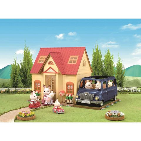  Đồ chơi mô hình ô tô gia đình V-02 Sylvanian Families Driving car Family Wagon 