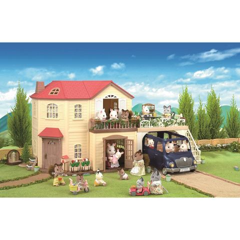  Đồ chơi mô hình ô tô gia đình V-02 Sylvanian Families Driving car Family Wagon 