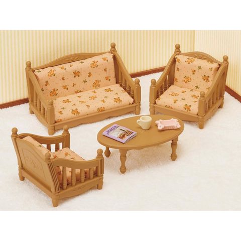  EP-521 Nội thất phòng khách bàn ghế đệm hoa Sylvanian Families 