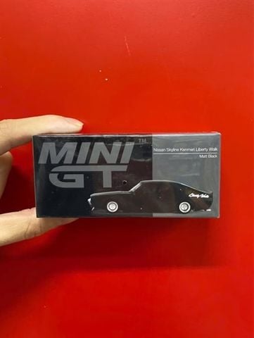  Xe mô hình MINI GT 1/64 Nissan Skyline Kenmeri Liberty Walk, Matte Black 