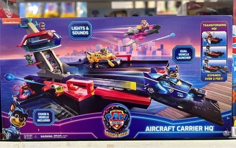  Bộ Tàu Sân Bay Biến Hình 6067075 Paw Patrol The Mighty Movie Aircraft Carrier HQ 