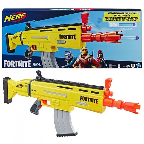 Nerf Fortnite AR-L Motorised Nerf Elite Dart Blaster - Motorised Toy B