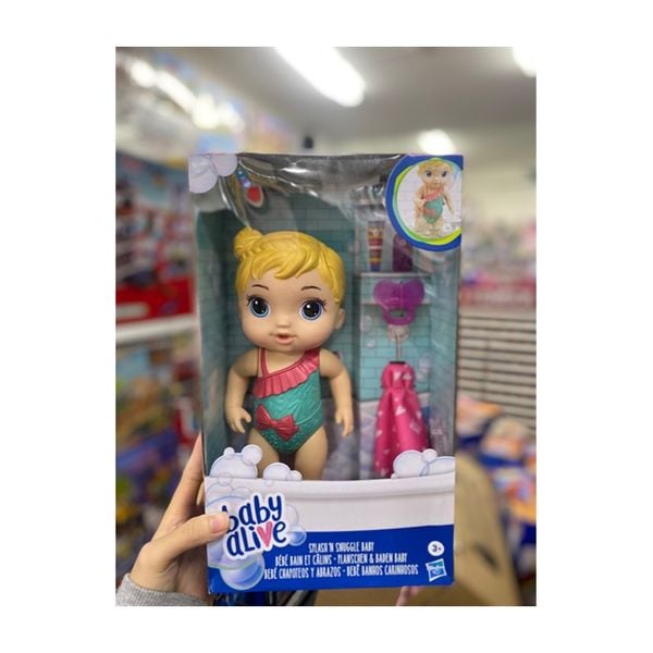 23win08 com búp bê Baby Alive Splash N Snuggle Blonde Doll E8721-1