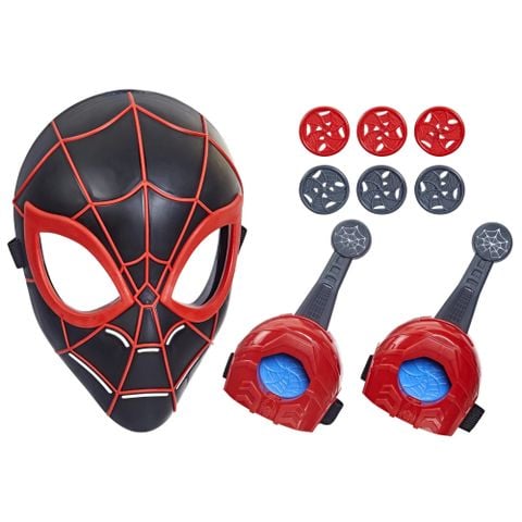  Marvel Spider-Man: Across the Spider-Verse Web Action Gear, Miles Morales Costume Mask and Gauntlets 