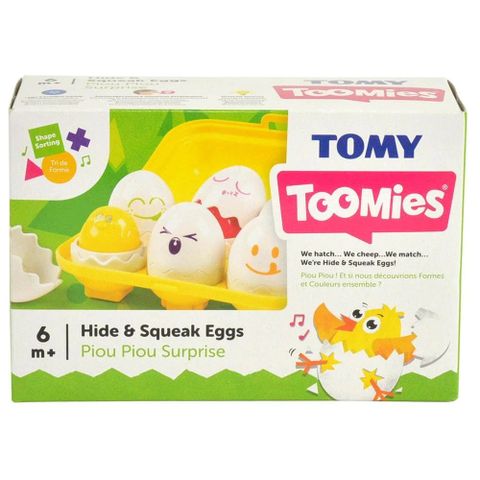  Hộp 6 trứng TOMY Toomies Hide & Squeak Eggs 