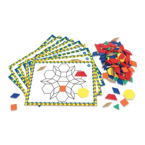  Đồ chơi trí tuệ LEARNING RESOURCES 6134 PATTERN BLOCK Activity Center 