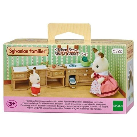  Bộ đồ chơi nội thất Sylvanian Families 5222 Stove Sink and Counter Kitchen Set 