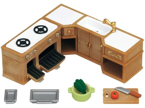  Bộ đồ chơi nội thất Sylvanian Families 5222 Stove Sink and Counter Kitchen Set 