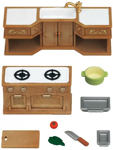  Bộ đồ chơi nội thất Sylvanian Families 5222 Stove Sink and Counter Kitchen Set 