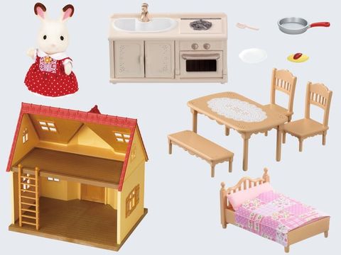  Đồ chơi Nhà Mái Đỏ Của Thỏ Epoch Sylvanian Families EP-5567 Red Roof Cosy Cottage 