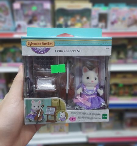  Nghệ Sĩ Cello Mèo Lụa Sylvanian Families EP-6010 Cello Concert Set 