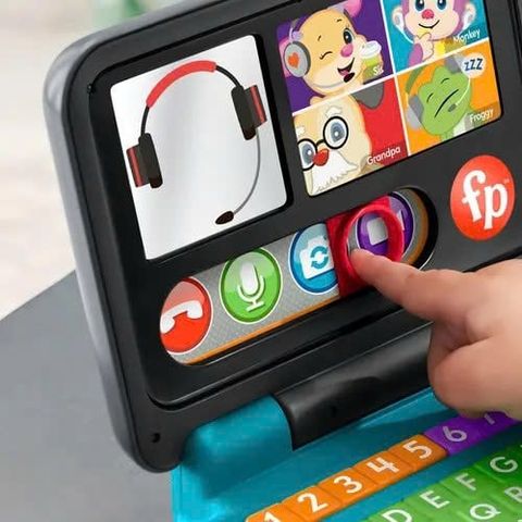  HCF33 Đồ chơi máy tính xách tay học tập có đèn và nhạc Fisher Price 