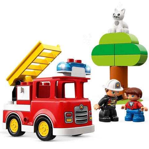  Lego lắp ráp Lego Duplo 10901 Xe Cứu Hỏa Của Bé 