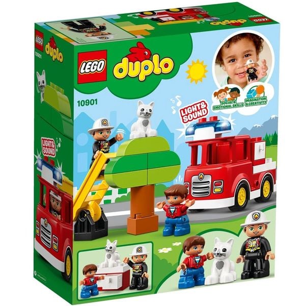 Bộ Lego xếp hình Lego Duplo 10901 Xe Cứu Hỏa Của Bé