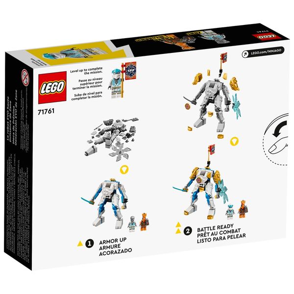 Robot Lắp Ghép Lego Ninjago 71761 Zane’s Power Up Mech Evo 95 Mảnh