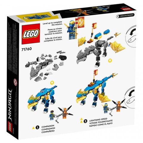  Lego Ninjago 71760 Rồng Sấm Jay’s Thunder Dragon Evo 140 Mảnh 