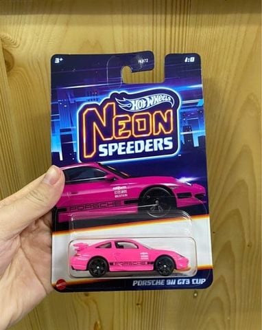  HRW75 Mô hình xe Hot Wheels Neon Speeders PORSCHE 911 GT3 CUP 