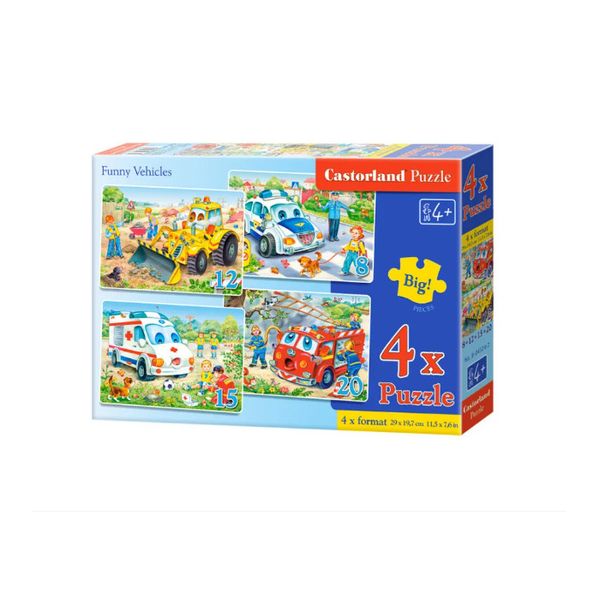 Tranh ghép Phương Tiện Chuyên Dụng 4 bộ 8/12/15/20 mảnh CASTORLAND