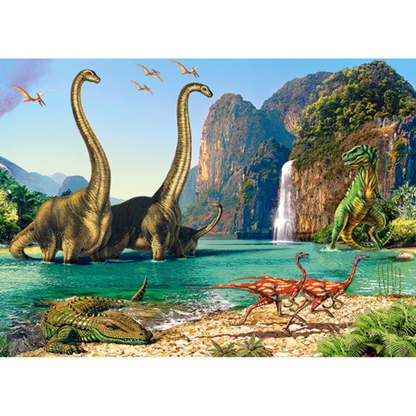 Xếp hình Puzzle Chủ đề In the Dinosaurus World 60 mảnh Castorland