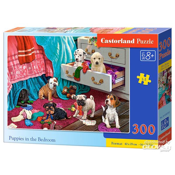 Xếp hình Puzzle Những Chú Chó Con Trong Phòng Ngủ 300 mảnh Castorland