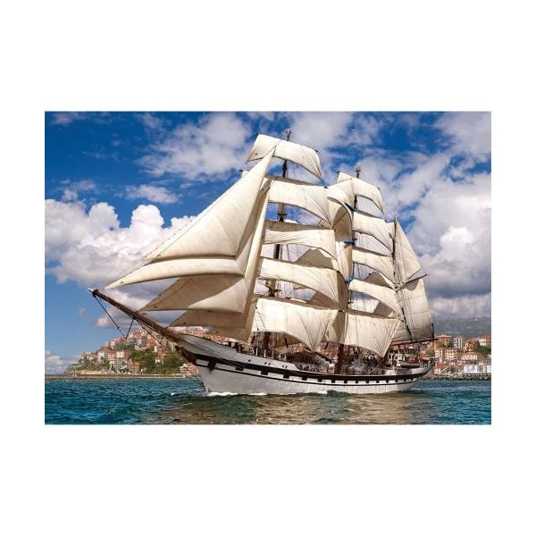 Tranh ghép hình puzzle 500 mảnh Tall Ship Leaving Harbour Castorland