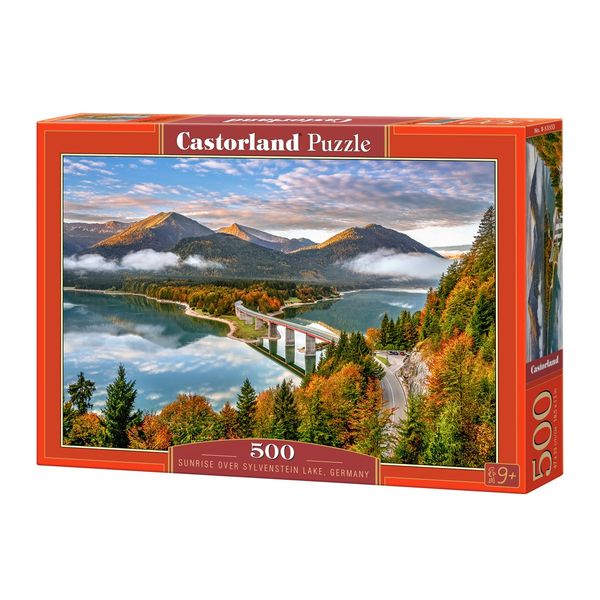 Xếp hình Puzzle Bình Minh Trên Hồ Sylvenstein, Đức 500 mảnh CASTORLAND