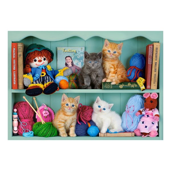 Xếp hình puzzle kệ tủ của những chú mèo con 500 mảnh CASTORLAND B-53377