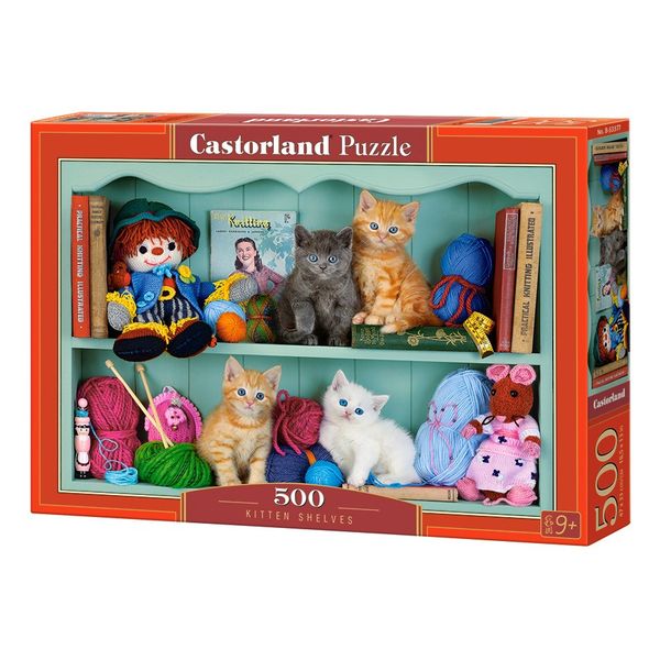 Xếp hình puzzle kệ tủ của những chú mèo con 500 mảnh CASTORLAND B-53377