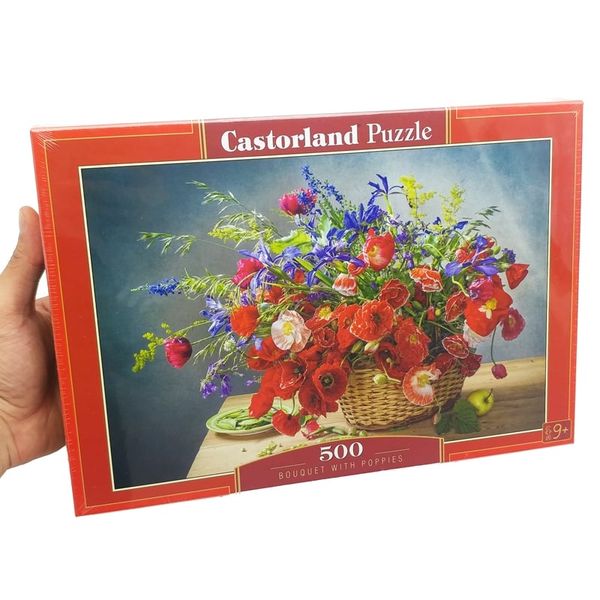 Xếp hình puzzle tranh tĩnh vật hoa anh túc 500 mảnh CASTORLAND B-53506-2