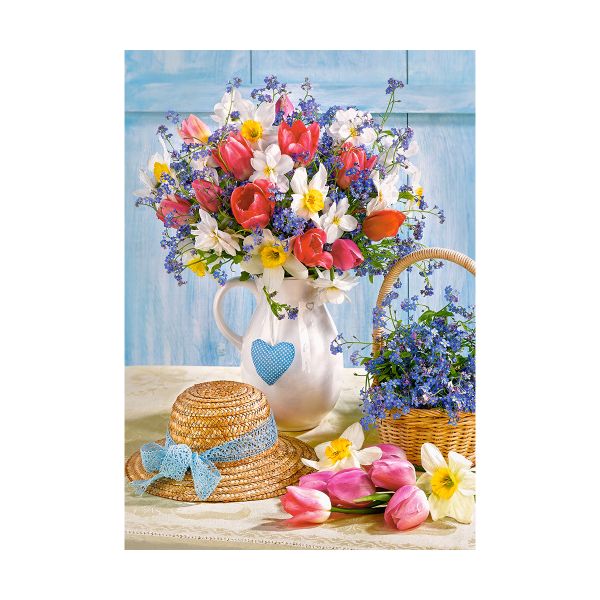 Xếp hình puzzle mùa xuân với chậu hoa 500 mảnh CASTORLAND B-53520