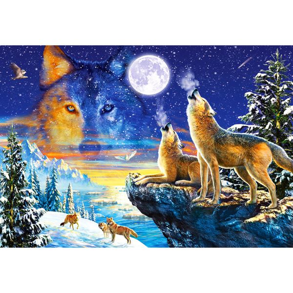 Xếp hình Puzzle Howling Wolves 1000 mảnh CASTORLAND C-103317-2