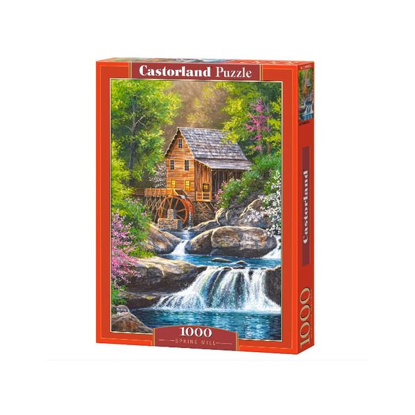 Xếp hình puzzle mùa xuân ở ngôi nhà nhỏ ven sông 1000 mảnh CASTORLAND C-104055