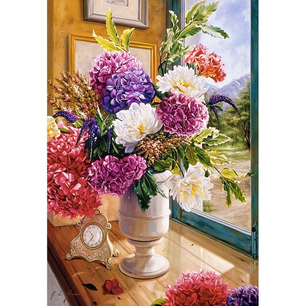 Xếp hình puzzle tranh tĩnh vật hoa cẩm tú cầu 1000 mảnh CASTORLAND C-1
