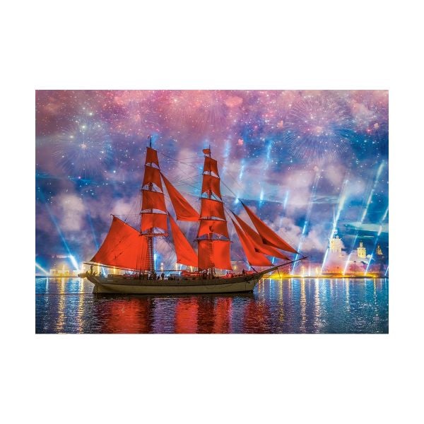Tranh ghép hình puzzle 1000 mảnh Red Frigate Castorland
