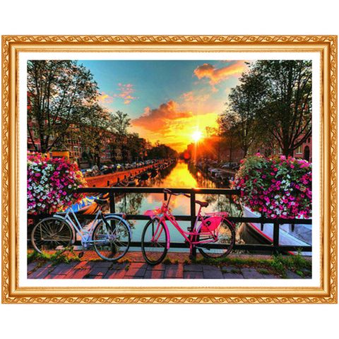 Xếp hình Puzzle Picturesque Amsterdam with Bicycles 1000 mảnh Castorland C104536 