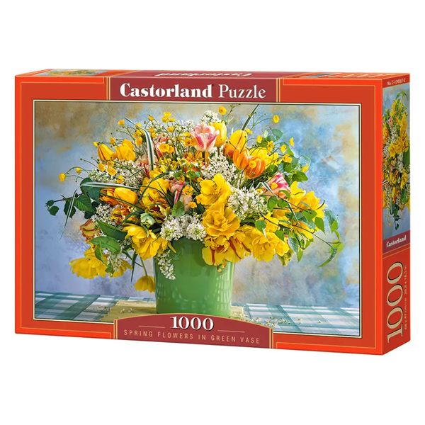 Xếp hình Puzzle Hoa Mùa Xuân Với Chậu Xanh 1000 mảnh CASTORLAND C-1045