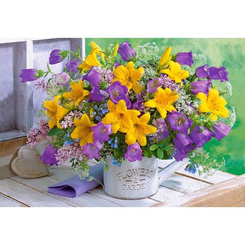  Xếp hình puzzle Bouquet of Lilies and Bellflowers 1000 mảnh CASTORLAND C-104642 