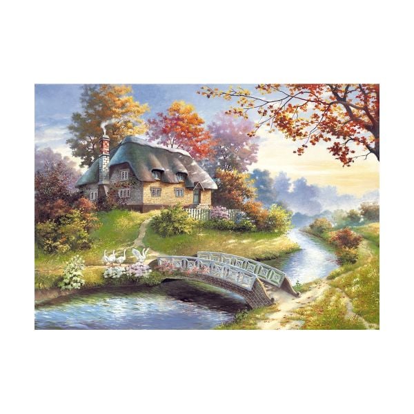 Xếp hình puzzle ngôi nhà gỗ ven sông 1500 mảnh CASTORLAND C-150359