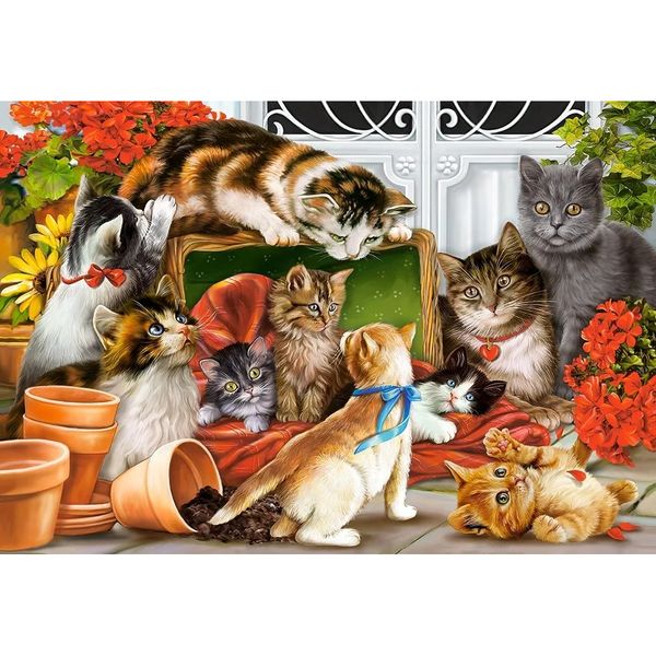 Xếp hình Puzzle Vui Chơi Của Những Chú Mèo 1500 mảnh CASTORLAND C-1516